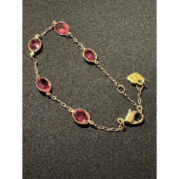 Swarovski Signed Goldtone Rose Crystals 6in - Picture 1 of 5